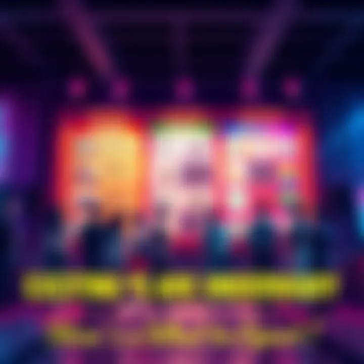 Upcoming Events Announcement A colorful announcement board showcasing various upcoming events and activities, with people excitedly discussing the plans.