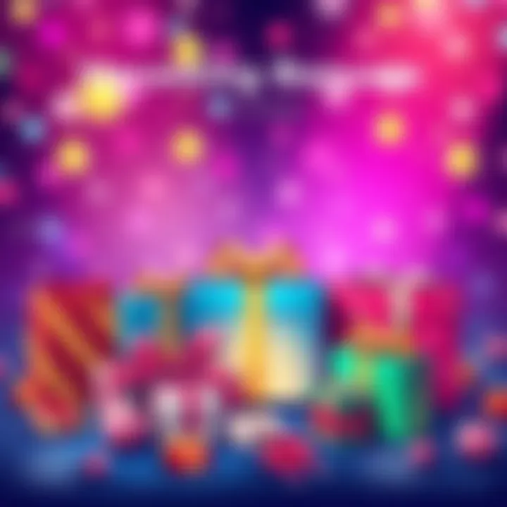 A festive illustration showing gifts and money symbols representing bonuses for December 2025