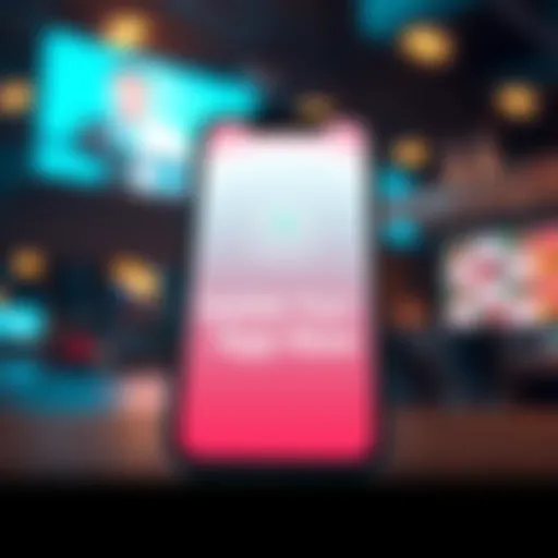 A smartphone screen displaying an app update notification with a bright background and a notification icon