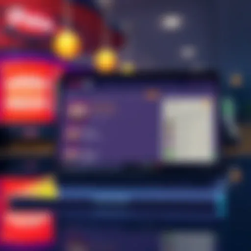 Illustration showing a laptop with player reviews and bonus offers on UptownPokies, highlighting withdrawal and verification details.