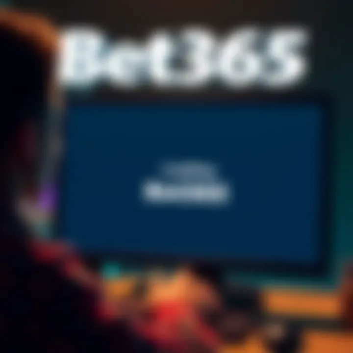 A person looking at a computer screen with a concerned expression, showing a loading symbol indicating a pending withdrawal from Bet365.