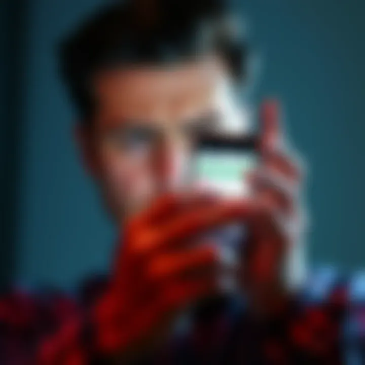 A person looks annoyed while using a smartphone, showing a frustrating app screen that displays difficulties in starting streaks.