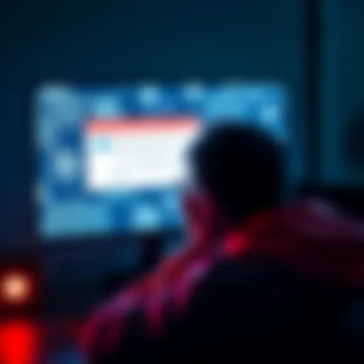 A frustrated person looking at a computer screen with a frozen account message, showing the struggle of waiting for support.