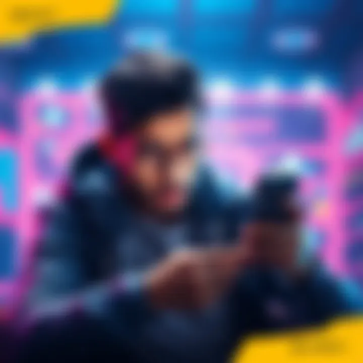 A person looking frustrated at their phone while trying to log in to a gaming app, representing login problems.