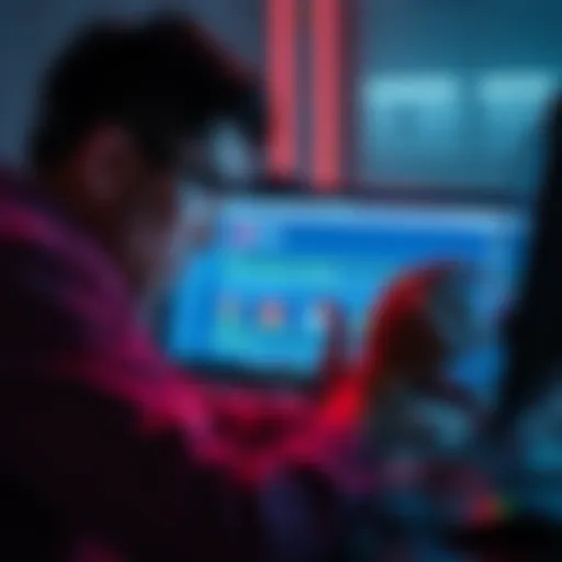 A worried person looking at a computer screen with an inactive email notification regarding their money withdrawal