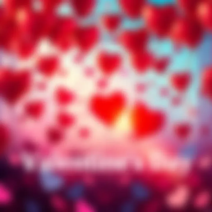 A festive Valentine's Day scene with hearts, balloons, and cash prizes, highlighting excitement for the Max Play event.