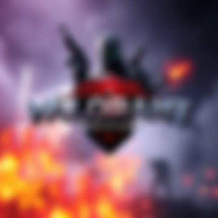 Logo of Valorant displaying bold text with a tactical shooter theme