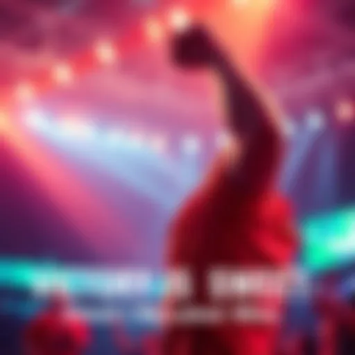 A person pumping their fist in the air with excitement after winning a match