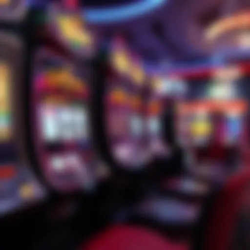 A close-up view of a video poker machine showing game rules and player interface in a casino setting