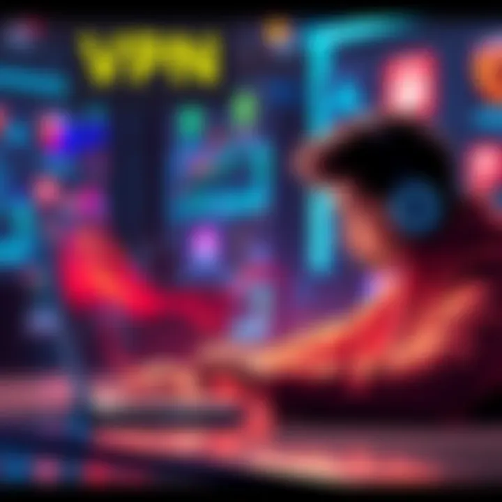 A person using a laptop with a VPN connection to access GG, worried about potential risks and fund seizure.
