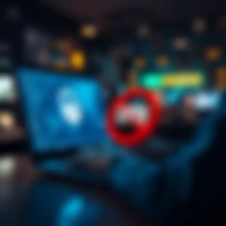 VPN Access to Polymarket A person using a laptop with a VPN connection, symbolizing access to Polymarket in restricted areas.