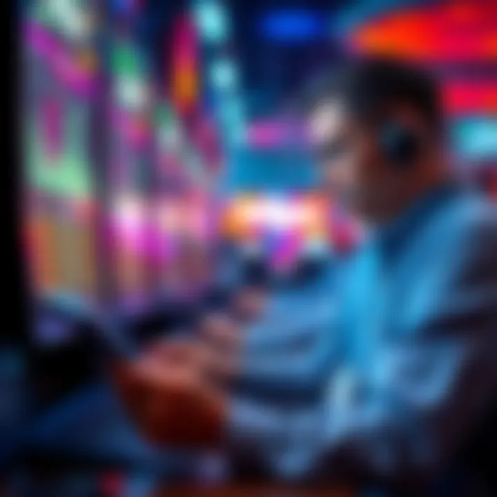 Wagering Experience on P4 Person analyzing betting results with a focus on a significant wager in a gaming environment
