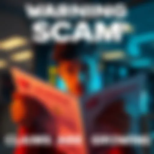Warning about Legendz Scam A person looking concerned while reading online reports about the Legendz scam, reflecting worry about losing money.