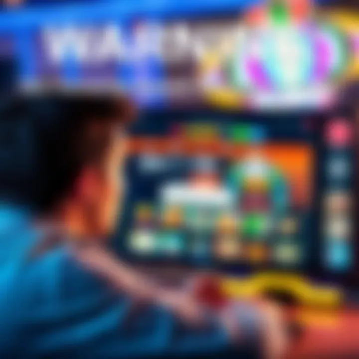 A person looks frustrated while checking their computer screen showing a casino website with a broken bonus message