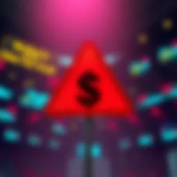 A red warning sign with a dollar symbol, symbolizing the financial risks of sports betting due to new tax rules