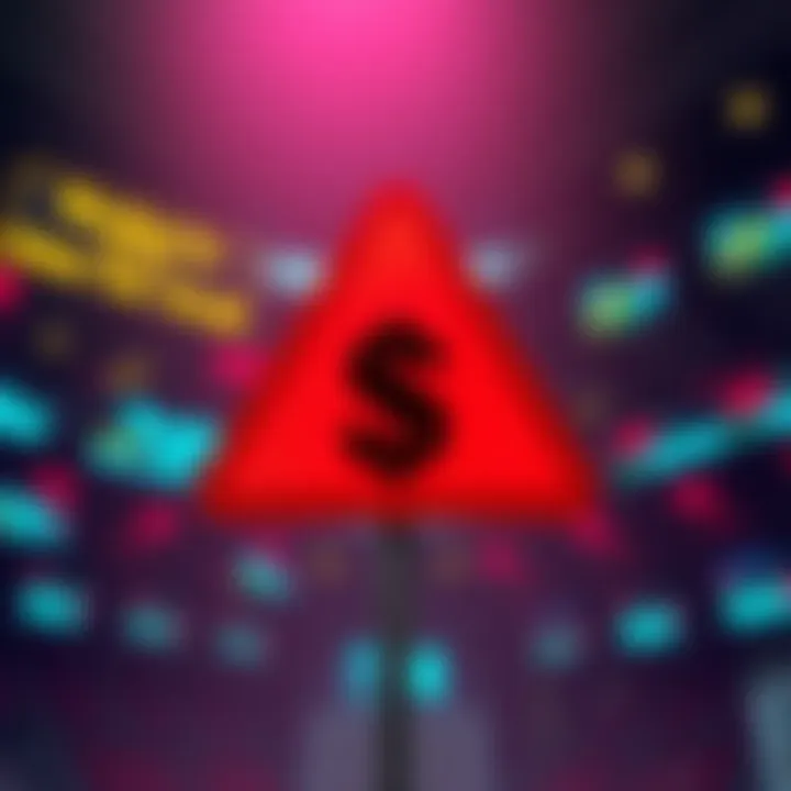 A red warning sign with a dollar symbol, symbolizing the financial risks of sports betting due to new tax rules