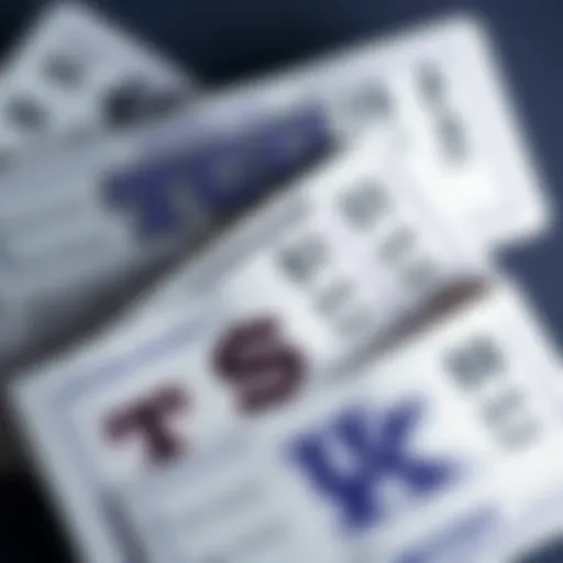 A visual representation of betting slips with TCU and Kentucky logos, illustrating a $5 wager on sports spreads.