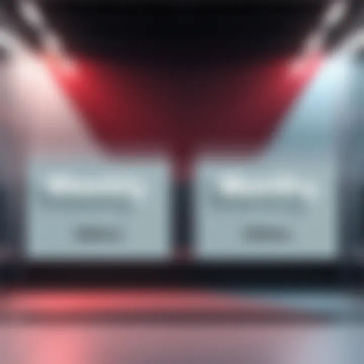 Visual comparison of weekly and post monthly size options, showing distinct dimensions side by side