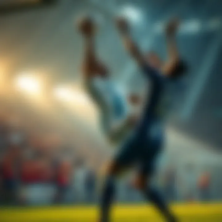 Victor Wembanyama making a game-winning shot, surrounded by defenders, with fans cheering in the background.