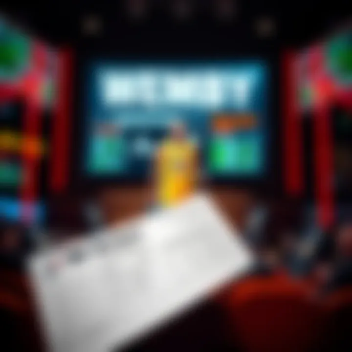 Basketball player being ruled out with injury announcements on a digital screen, with a betting slip in the foreground showing a large wager on the Spurs.