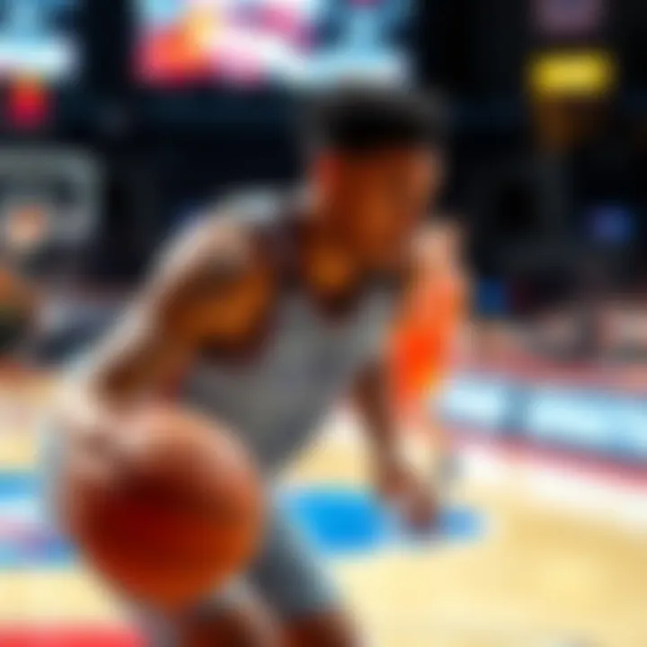 Wemby playing basketball during a game, showing signs of injury recovery, with the Thunder players in the background.