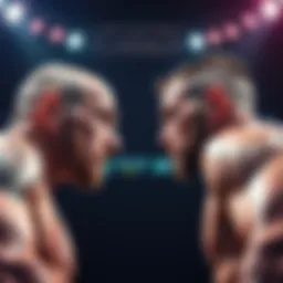 Robert Whittaker and Reinier de Ridder face off in the octagon during UFC Fight Night in Abu Dhabi