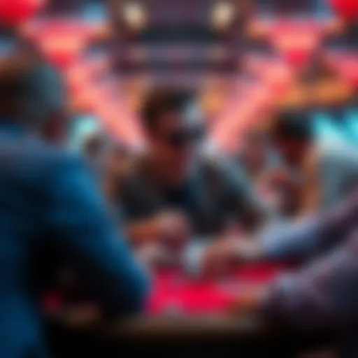 Will Kassouf surrounded by players at a poker table, talking animatedly during a WSOP game