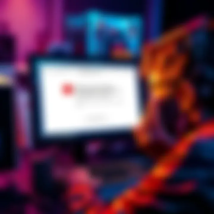 A frustrated user looking at a computer screen displaying an error message related to GGclient on Windows 10