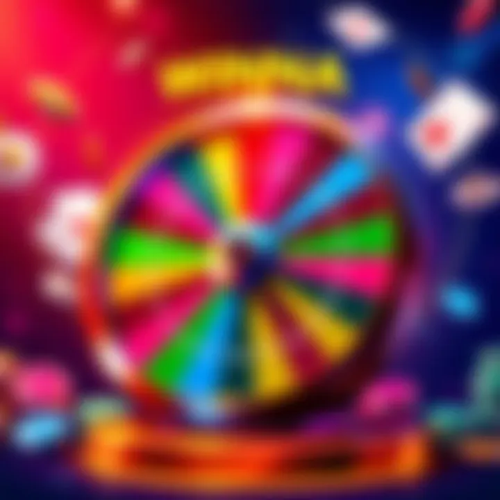 A colorful graphic showing a spinning wheel and casino elements like chips and cards, promoting double rewards and free spins at Winna Casino.