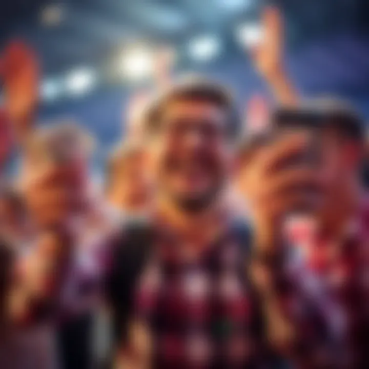 A close-up of a happy person celebrating a successful wager, holding cash in one hand and a phone showing tips in the other, surrounded by cheering friends.