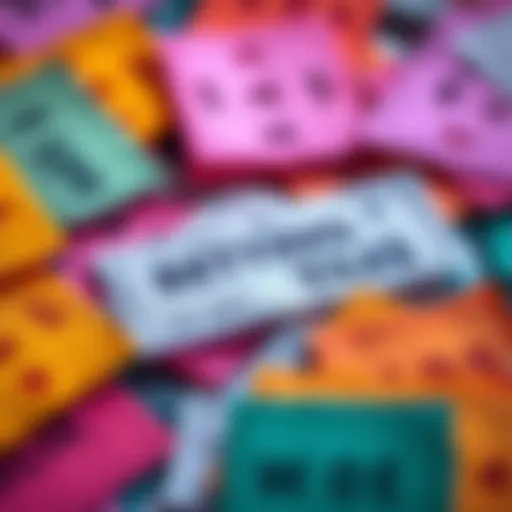 A collage of colorful betting slips and money, symbolizing wins in betting.