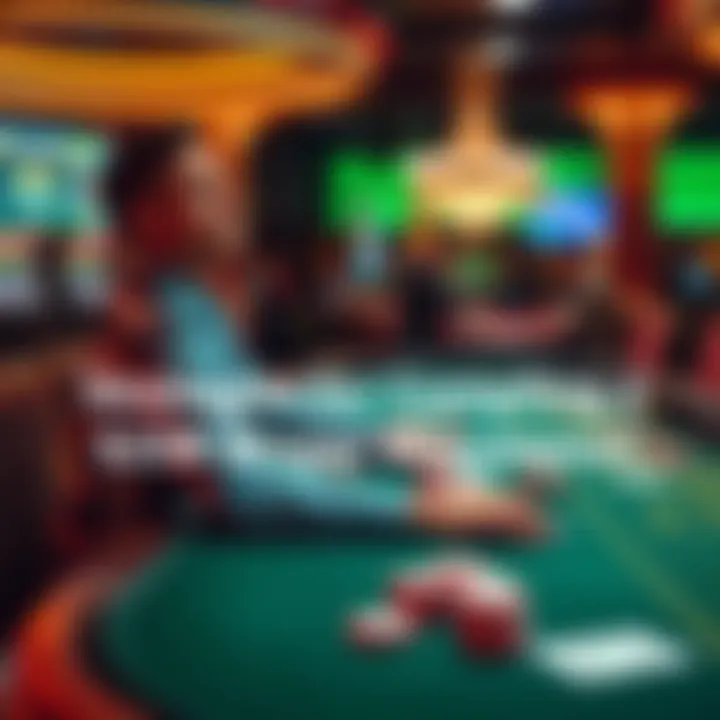 A person sitting at a casino table with chips and cards, looking focused on their gameplay while planning their strategy for a wagering requirement.
