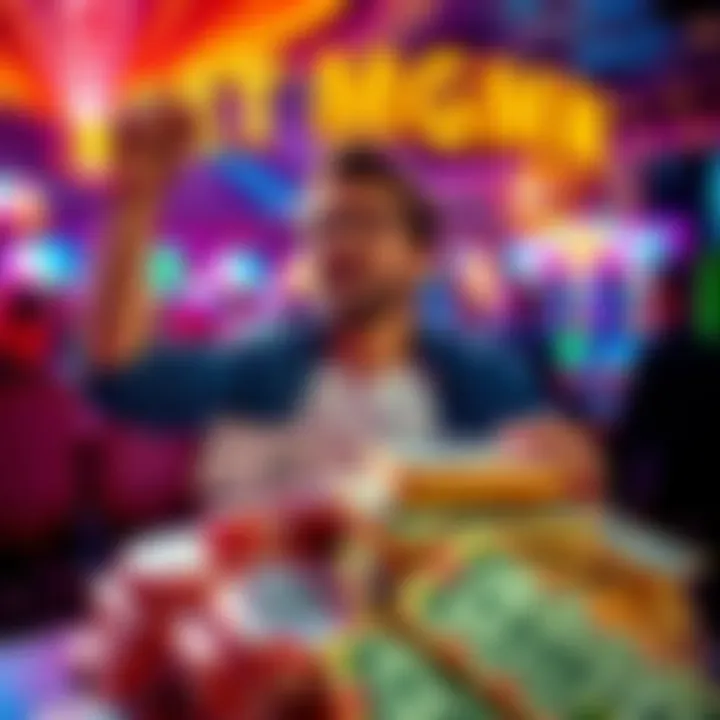 A person celebrating their win in a contest with a pile of bonus betting slips totaling $848.