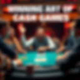 A player at a poker table celebrating a win, with chips stacked in front of them and focused players around.
