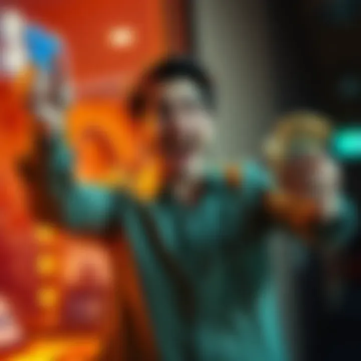 A person celebrating after successfully flipping $10 into $30, with a joyful expression and cash in hand.