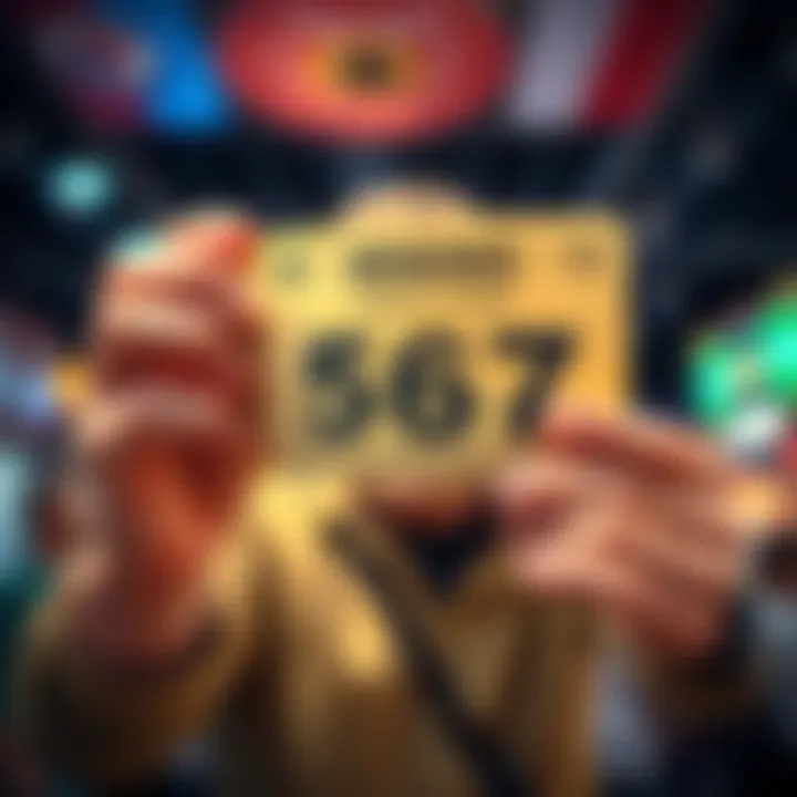 A person holding a lottery ticket displaying the numbers 567, celebrating their double win.