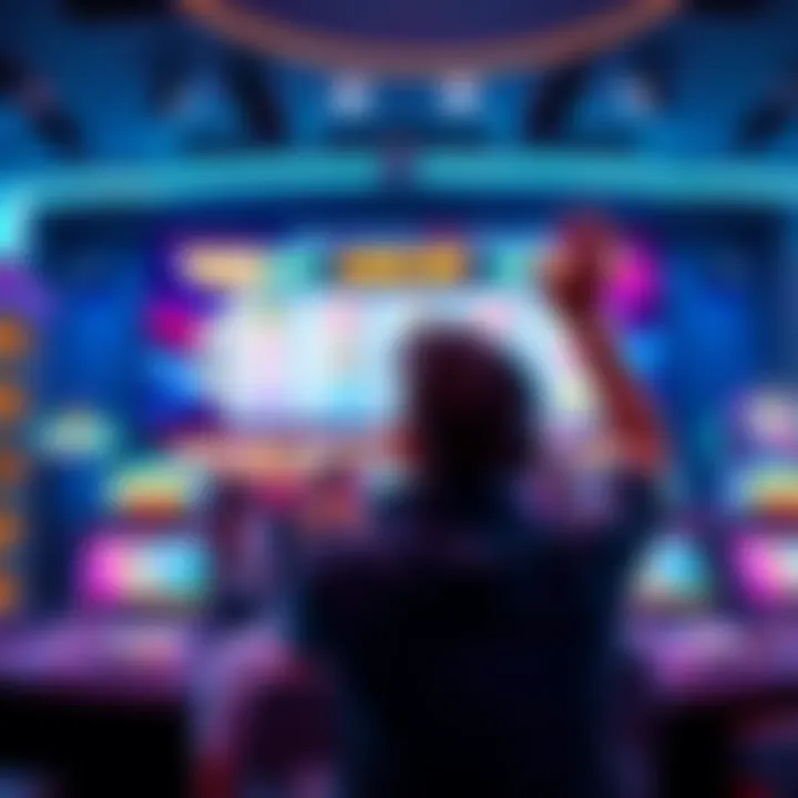 A gamer celebrating a successful cash out with a big win on screen, showing excitement and joy.