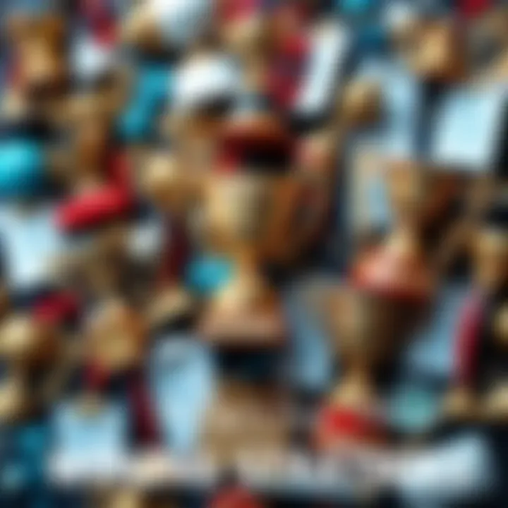 A collection of various winning strategies visuals such as trophies, checklists, and success symbols