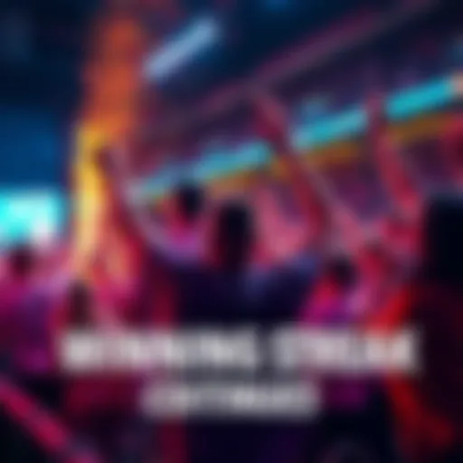 People cheering in excitement as underdogs win during a six-day winning streak, highlighting celebration and hope.