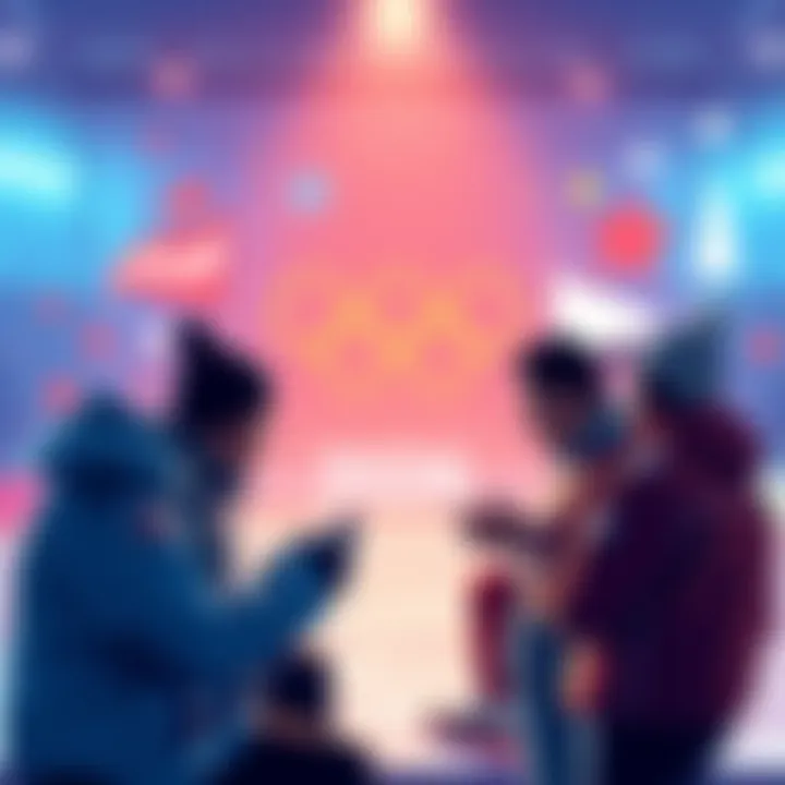 People discussing betting predictions for the Winter Olympics 2026 with Olympic symbols and graphics in the background