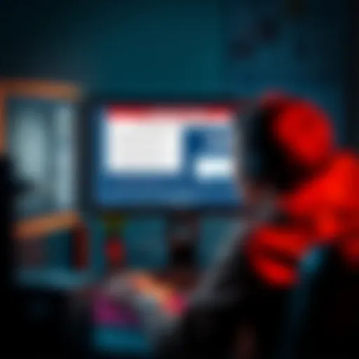 A worried person looking at a computer screen displaying withdrawal issues and KYC verification requirements with a $50 deposit notice