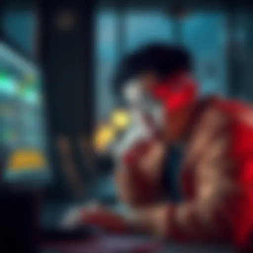 A frustrated player looking at their computer screen with withdrawal requests on PlayJonny, showing confusion and concern.