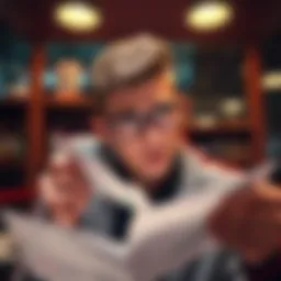 A person looking worried while checking recent bank statements showing matching charges and withdrawals.