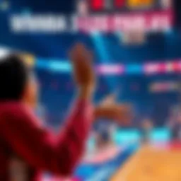 A person placing a live bet on a WNBA game with excitement