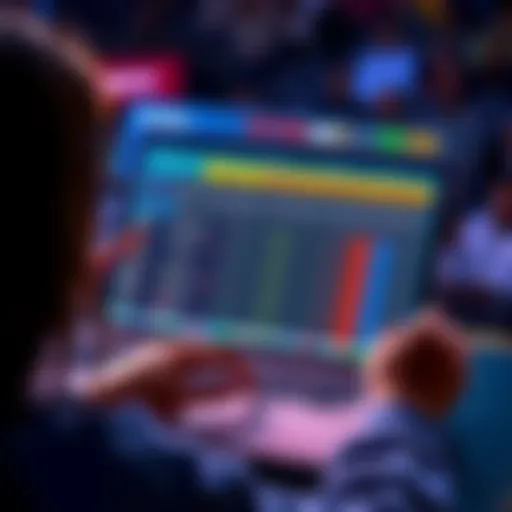 A person looking at a laptop screen displaying WNBA betting odds and options on a popular sports betting platform.