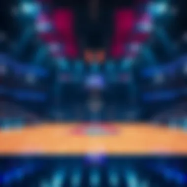 WNBA Betting Tips A basketball court with betting odds displayed, showing excitement for WNBA games