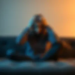 A woman sitting alone on a couch, looking distressed as she holds her head in her hands, symbolizing the emotional toll of her husband's gambling addiction on their marriage.