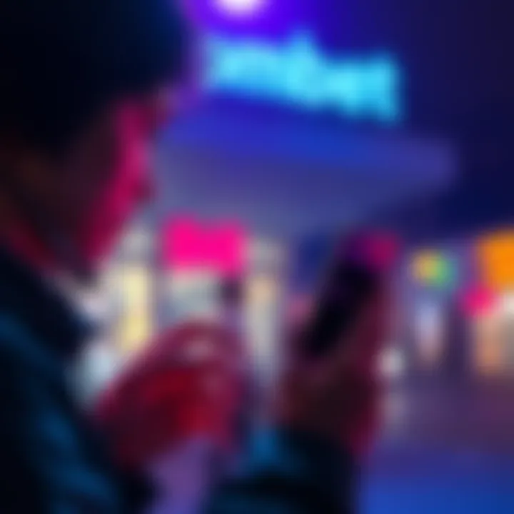 A person looking at a phone, seeking assistance for signing up on Wombet for a bonus offer