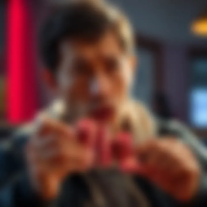 Individual with a concerned expression holding gambling chips, reflecting on losses and the difficulty of recovery