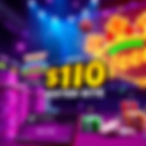 A promotional graphic showcasing the WowVegas/Rolla sister site with a $10 bonus offer and a 50% rakeback incentive. Bright colors and casino elements are featured.